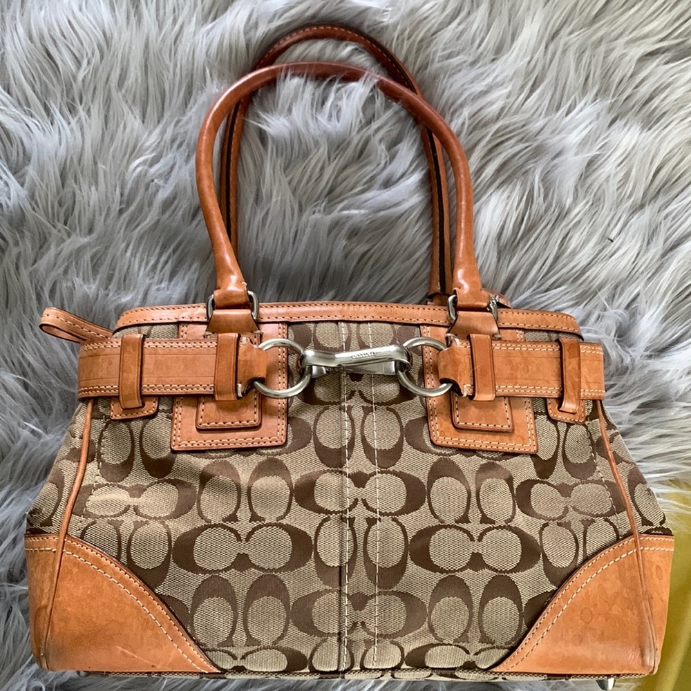 Vintage signature coach satchel bag